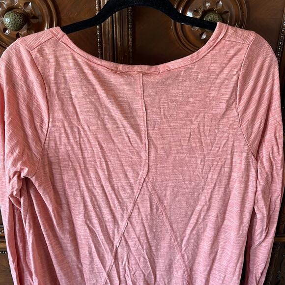 Free People Beach Pink Come And Catch Me Long Sleeve boho coastal dress - Picture 8 of 10